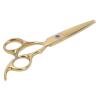 Baxnore Professional Barber Scissors Stainless Steel Hair Cutting Beard Trimming Scissors for Men Women Salon Home Use Sharp Durable Hairdressing Tools with Ergonomic Handle Gold (Flat Scissors: for view 4