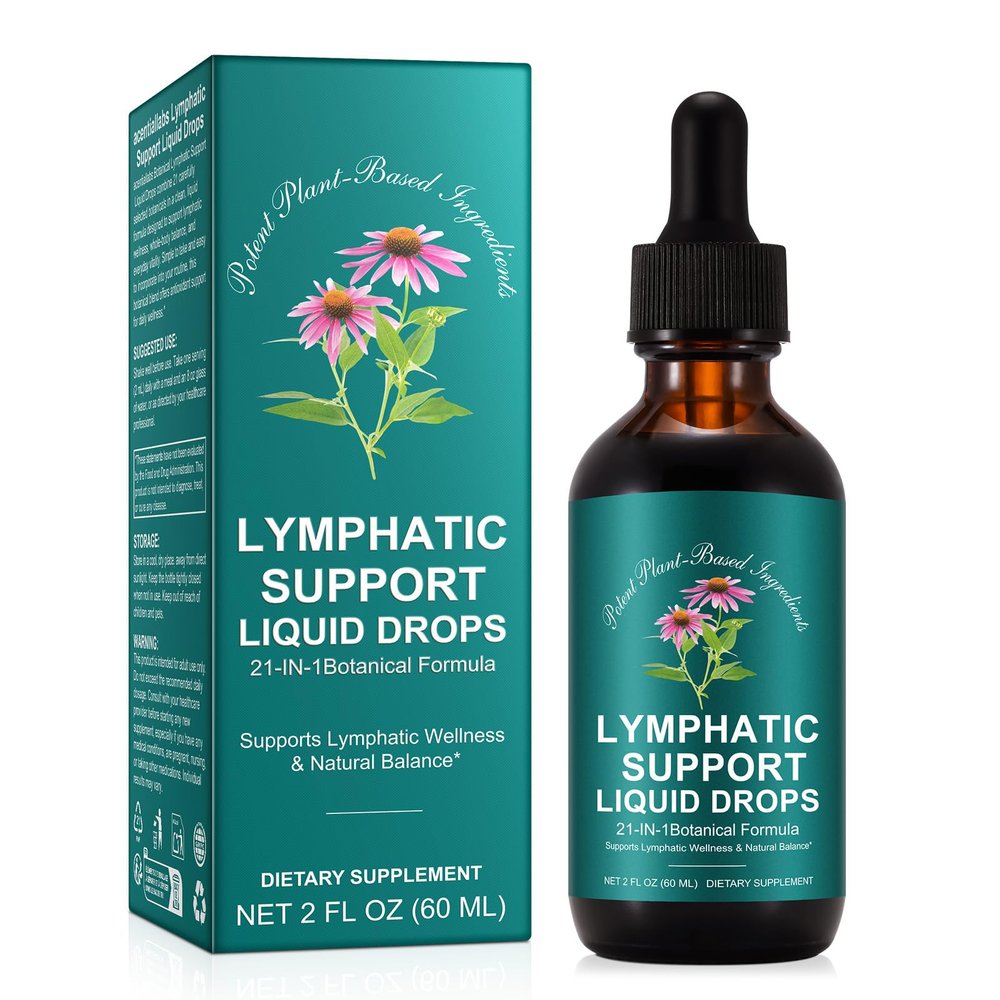 Lymphatic Drainage Drops 6,000 mg Equivalent per Serving Advanced Botanical Formula Supports Natural Balance & Immune Health 2.02 fl oz (60 mL) Maximum Absorption & Vegan