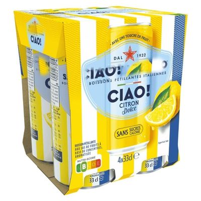 Son Palengrino Ciao Lemon Sparkling Soft Drink Cans 4x33cl