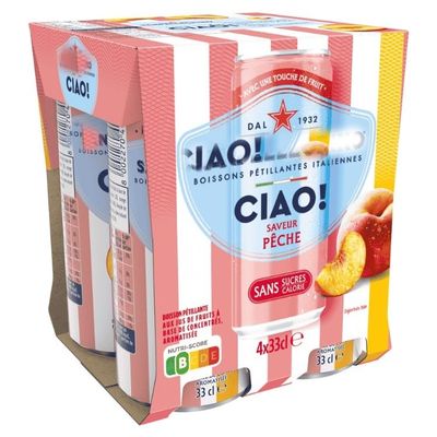 Son Palengrino Ciao Peach Sparkling Soft Drink Cans 4x33cl