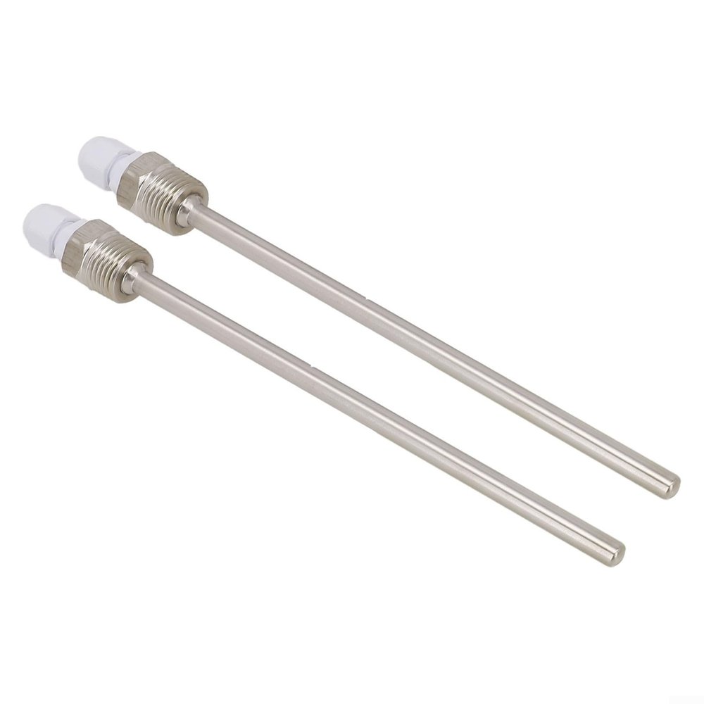 Thermowell for Temperature Sensor 2 Pack G 1/2 Inch Male Thread Stainless Steel For Immersion Sleeve Pocket Fitting (8x200mm)
