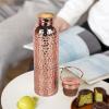 Ayurvedic Copper Vessel - Hammered Metal Canteen, Holistic Hydration Container, Detox Jug, Wellness Immune System Support | Sustainable BPA Free Solution for Gym Office Commuting view 2