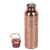 Ayurvedic Copper Vessel - Hammered Metal Canteen, Holistic Hydration Container, Detox Jug, Wellness Immune System Support | Sustainable BPA Free Solution for Gym Office Commuting view 4