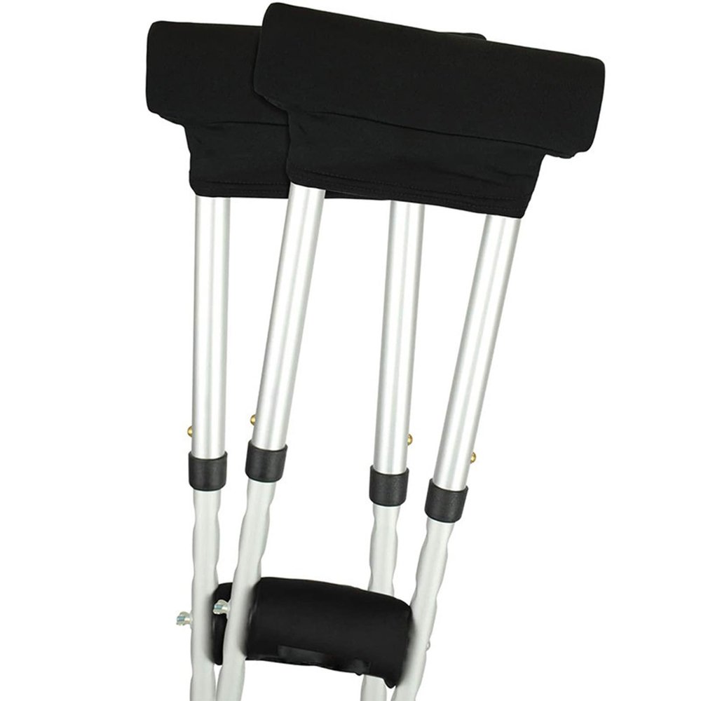 Aiihoo Comfortable Armpit Support Underarm Cushion Pads And Handle for Crutches Crutch Padding Covers Black One Size