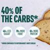 ROBERT ANDREW 4-Pack Low-Carb Sourdough White Bread, 5.7g Carbs 7g Protein 82Kcal, High Protein & Fibre, Sliced Half Bloomer, Freshly Baked, Freezer Friendly, 4x 350g view 3