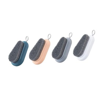 SILENRADAWN 4pcs Clothes Brush Set Household Laundry Scrub Portable Cleaning Brush for Shoes and Clothes with Sturdy Abs Material Suitable for Home and Kitchen Use Random Color