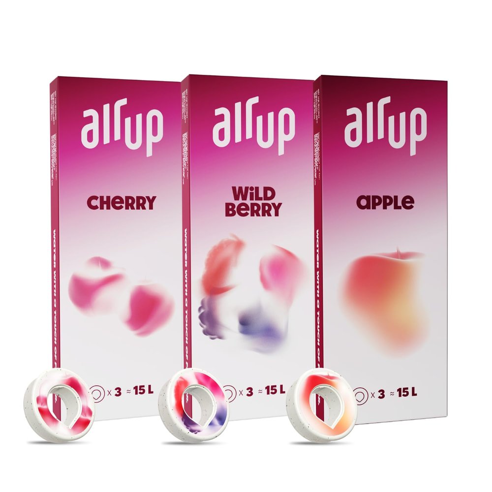 air up Fruity Flavour Mix Multipack 9x Flavour Pods: Wildberry, Apple & Cherry for 45L of Water | Pure Drinking Motivation | Original for air up Bottles