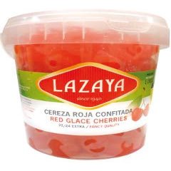 Glac Red Cherries - Classic Sweet Whole Candied Cherries for Fruitcakes - 6 x 1kg Tubs