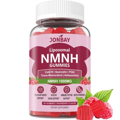 11-in-1 Liposomal NAD Supplement 1000mg Gummies x60, Raspberry Flavor