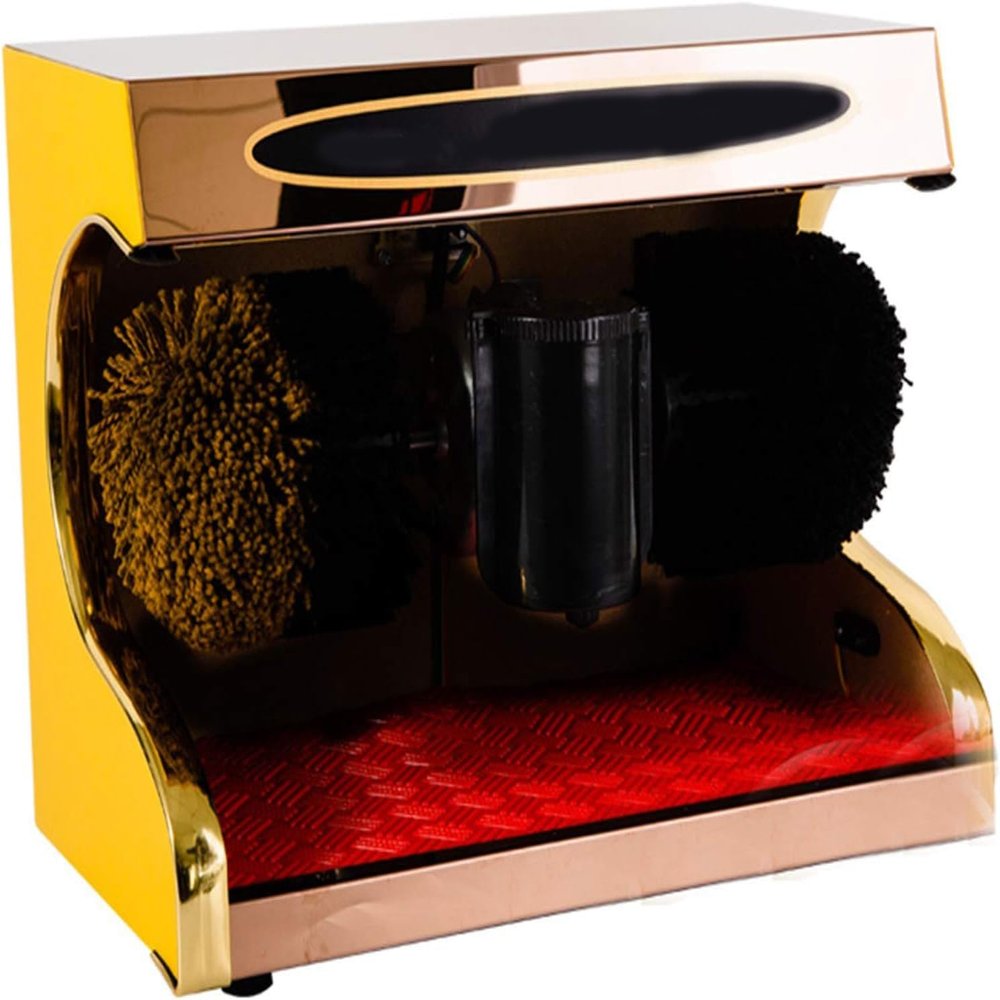 Electric Induction Shoe Buffer Polisher, Automatic Shoe Shine Machine with Spherical Brush, Dust Removal Polishing Clean Kit for Home Hotel Bank