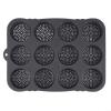NbgrvB 12 Cavity Silicone Burger Bun Pan Non Hamburger Dishwasher Safe Baking Tray Grey view 1