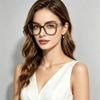Women's Portable Fashion Anti-Blue Light Reading Glasses,Ultra Light Photochromic Reader Large Frame,Sparkling Bling Diamonds (2PCS-E,+2.0,Color-changing) view 4