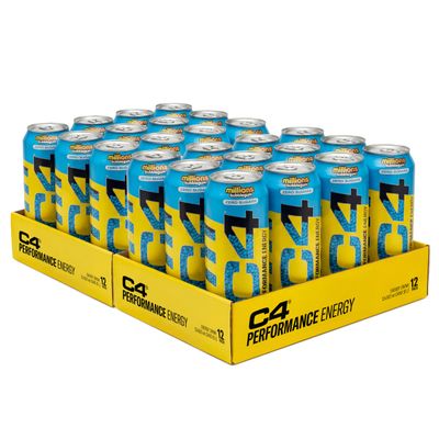 C4 Performance Energy Drinks Millions Bubblegum 500ml (24pack) | Sugar Free Energy Drink with 160mg Caffeine, 250mg Betaine, 1050mg Taurine | Low Calorie Fizzy Drinks for On the Go Energy and Focus