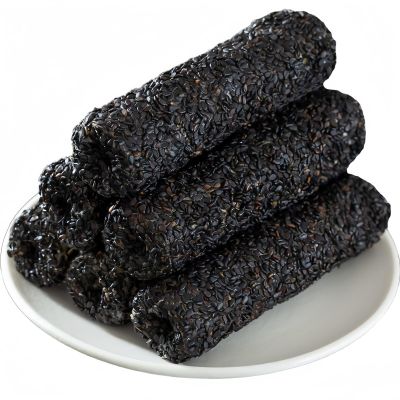Black Sesame Bars Peanut Butter Low Sugar,Vegan,Low Calorie, Gluten Free,Nut Snack,Individually Packaged & Portable Healthy Dessert 10Bags/80g