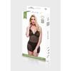 Baci 2 Piece Eco Chemise & Panty Set Black Recycled Sheer Mesh Womens Lingerie Set - UK Size 12-16 view 3