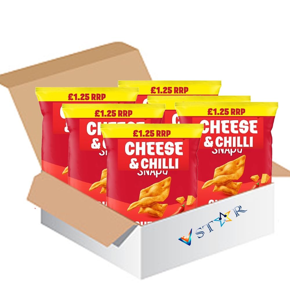 Cheese Variety Crispy Baked Snack PMP Bag 65g Double Cheese & Chilli Thin & Crispy Savoury Crunch Snack Crisps Bag - chzt (16 x Bags, Cheese & Chilli Thin & Crispy Baked Snacks)