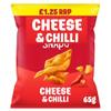 Cheese Variety Crispy Baked Snack PMP Bag 65g Double Cheese & Chilli Thin & Crispy Savoury Crunch Snack Crisps Bag - chzt (16 x Bags, Cheese & Chilli Thin & Crispy Baked Snacks) view 2