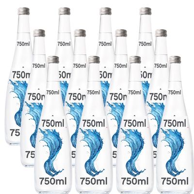 Still Natural Mineral Water in Glass Bottle 750ml Premium Natural Spring Water Pure Refreshing Hydration in Reusable Glass Bottle for Home, Dining & Everyday Use - evn (12 x Bottle)