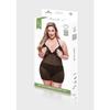Baci 2 Piece Eco Chemise & Panty Set Black Recycled Sheer Mesh Womens Lingerie Set - UK Size 18-24 view 2