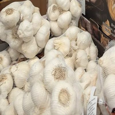 Fresh White Garlic Large Bulb, 1 kg, Natural Spice for Cooking, Planting, and Growing, Vegan and Vegetarian Suitable