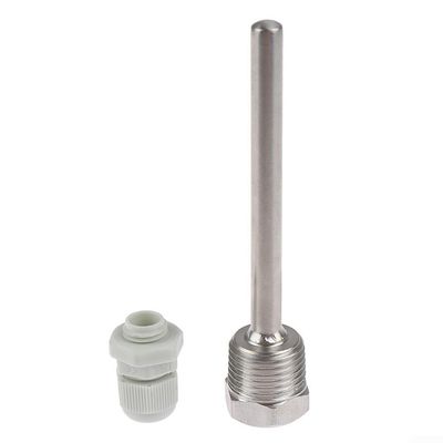 Stainless Steel Thermowell for Temperature Monitoring Applications with 1/2 NPT Fitting and 6mm Tube Integration Design (50mm)