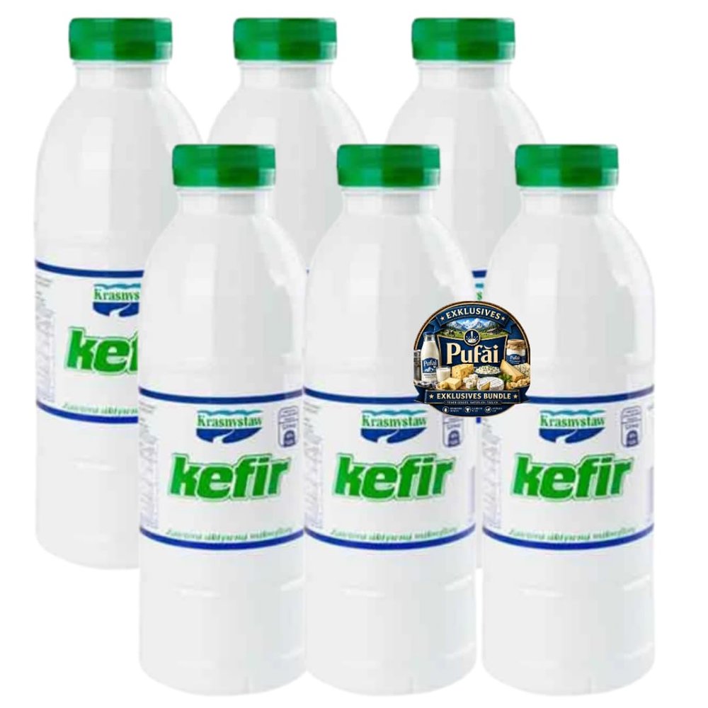 PUFAI Bundle Kefir Drink 500ml x6 Fermented Milk Beverage, Light & Refreshing, Ready to Drink, Chilled