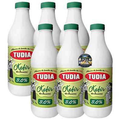 PUFAI Bundle Kefir Drink 3% Fat 500ml x6 Fermented Milk Beverage, Smooth & Creamy Texture, Chilled Dairy Drink