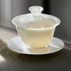 FENNYYAR Ceramic Mutton-fat Jade Gaiwan Brew Tea, 160ml 5.4oz, Chinese Kung Fu Tea Set Accessories view 1