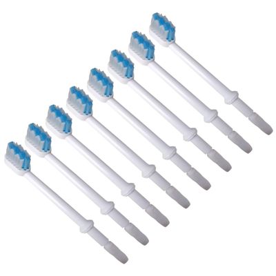 Abaodam Oral Irrigator Replacement Brush Professional Water Toothpick Accessories 8pcs White Abs Material for Deep Cleaning Between Teeth Compatible with Most Oral Irrigators