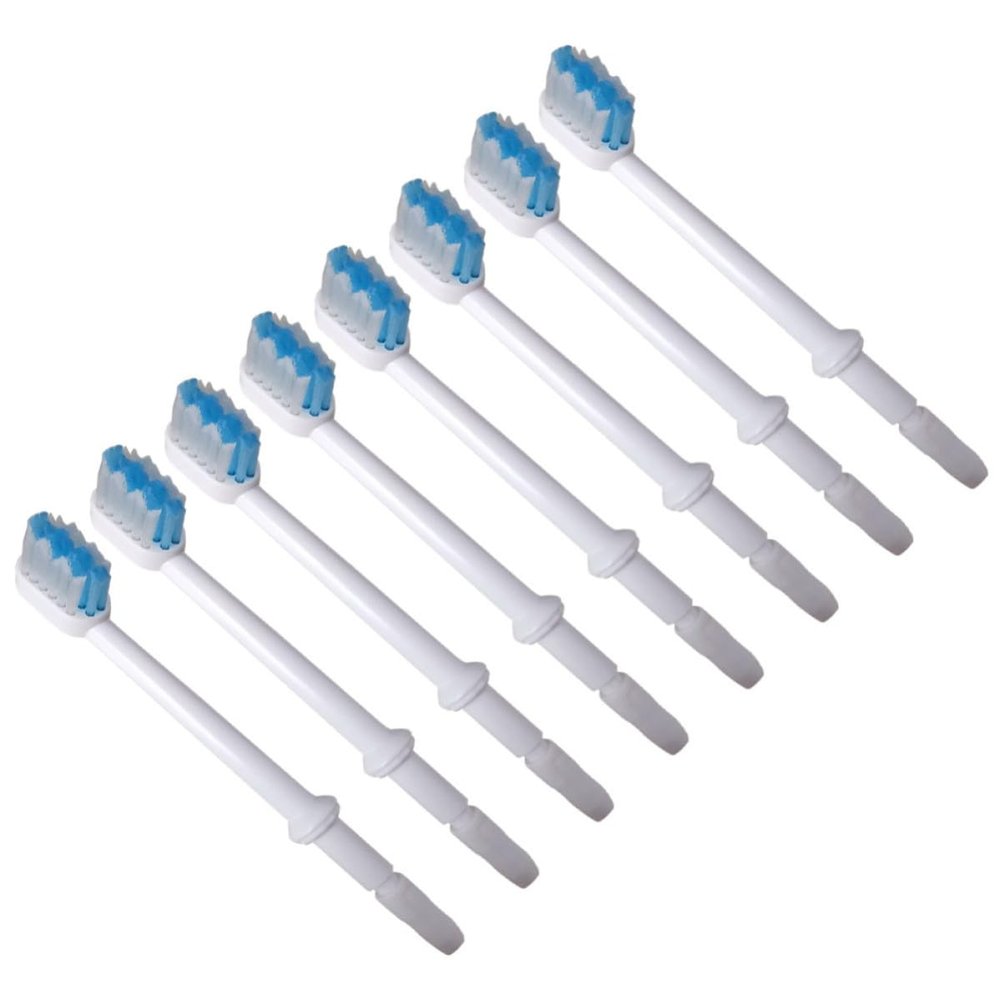 Abaodam Oral Irrigator Replacement Brush Professional Water Toothpick Accessories 8pcs White Abs Material for Deep Cleaning Between Teeth Compatible with Most Oral Irrigators