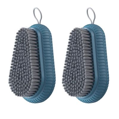 FreshCart Basics 2pcs Multifunction Laundry Clothes Washing Brush and Shoes Cleaner with Portable Abs Material and No Easy Deformation, for Household Kitchen and Bathroom Cleaning