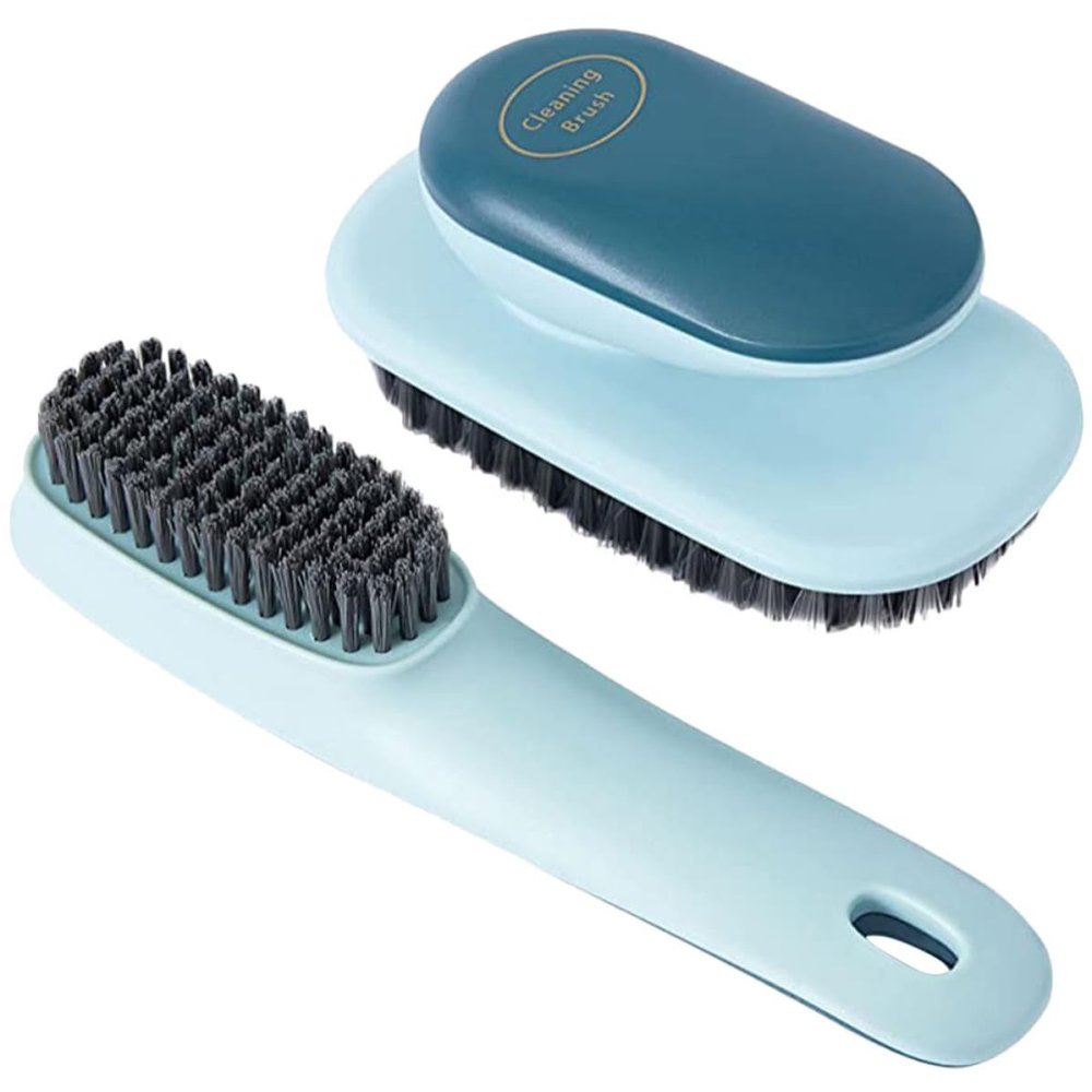 DOITOOL Cleaning Brush Set 2pcs and Comfortable to Hold Abs Handle with Soft Nylon Bristles Sturdy Scrub Brush for Effective Stain Removal for Shoes and Clothing for Home and Kitchen Use