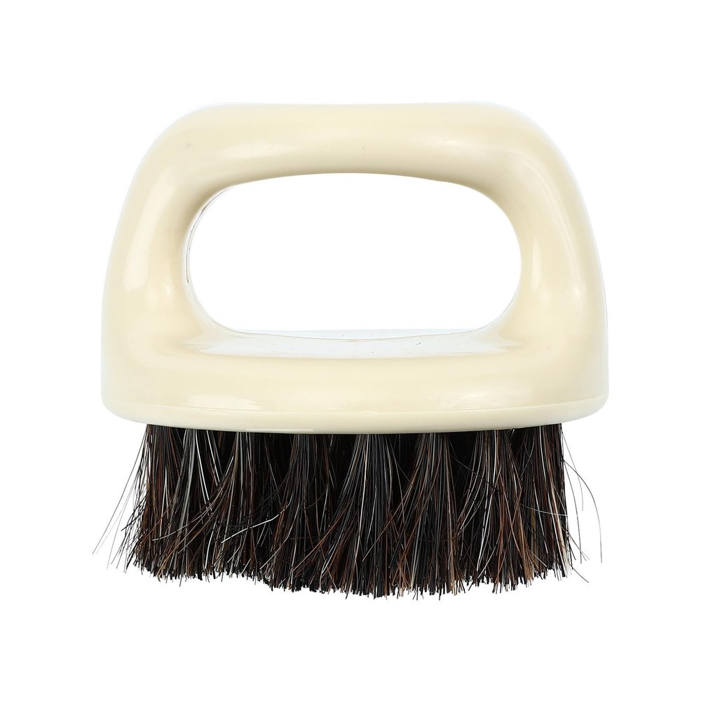 VILLCASE Portable Shoe Cleaning Brush with Supple Horsehair Bristles and Hanging Design, Soft Black Plastic Handle for Efficient Home Shoe and Gap Cleaning