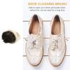 VILLCASE Portable Shoe Cleaning Brush with Supple Horsehair Bristles and Hanging Design, Soft Black Plastic Handle for Efficient Home Shoe and Gap Cleaning view 3