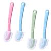 FreshCart Basics 4pcs Plastic Long Handle Shoe Cleaning Brush with Strong Cleaning Function and Hanging Ring for Home and Office Use Random Color view 1