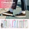 VOSAREA 4pcs Shoe Cleaning Brushes with Long Handles, Anti-slip Plastic Washing Brushes for Shoes, Powerful Decontamination, Suitable for Office and Kitchen Use Random Color view 3