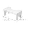 KJHBV Stable and Easy to Clean White Pp Toilet Potty Step Stool with Chic Elegant Design, Footstool for Toilet Use to Squatting Posture and Bathroom Comfort view 2