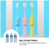 HOMOCONO Manual Toothbrushes and Ergonomic Design Cartoon Elephant Shape 3pcs with Soft Bristles Safe for Gums for Ages 2-8 for Oral Care view 3