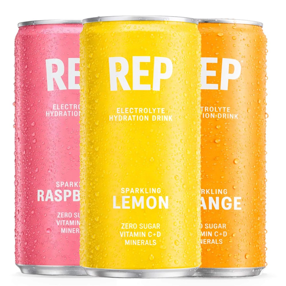 REP Hydration Drink with Electrolytes & Vitamins | Zero Sugar | Vitamin C, D, B12, Sodium, Potassium, Magnesium & Zinc | Low Calorie | Caffeine Free | 12 x 330ml Cans (Mixed Pack)
