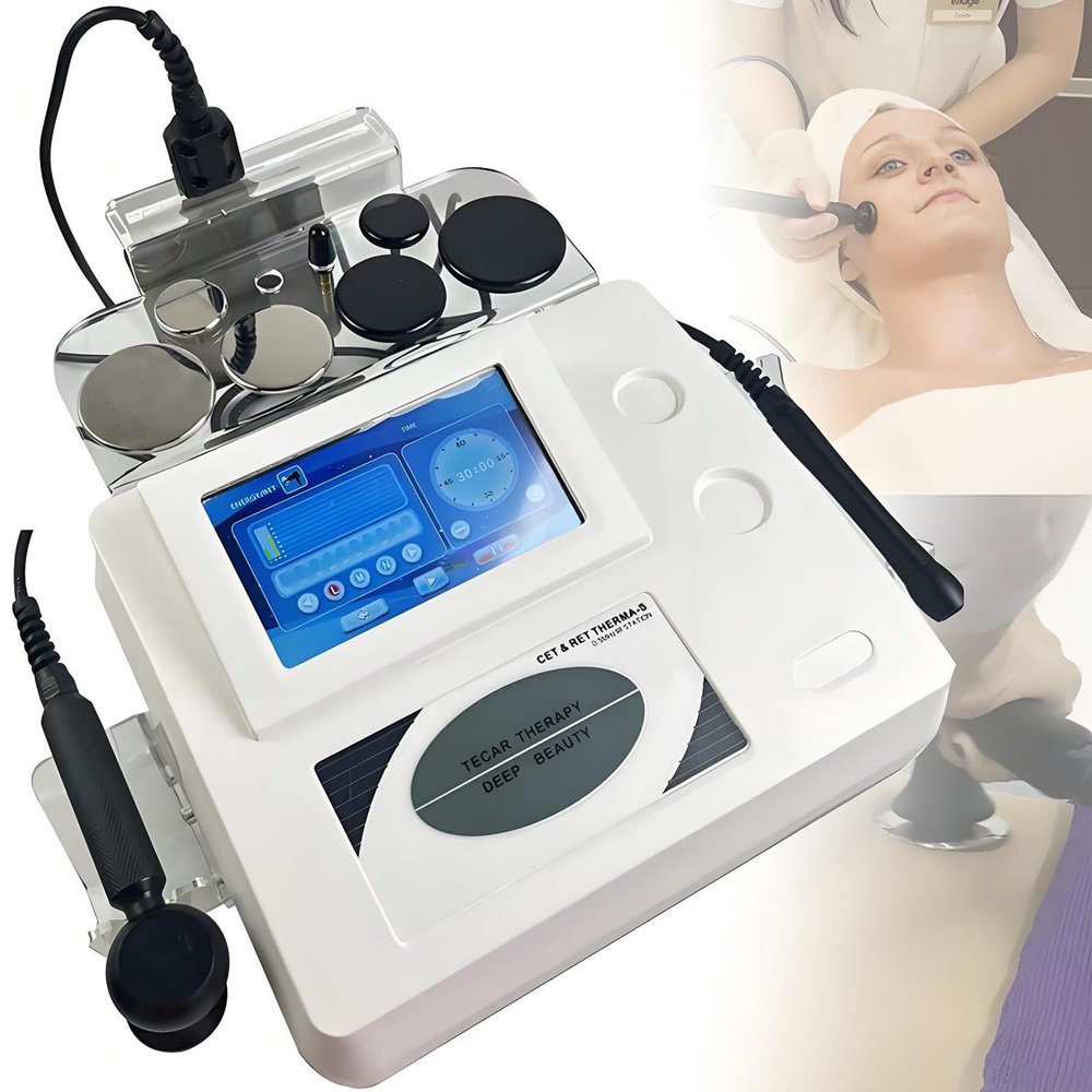 448Khz Tecar Therapy Machine Pain Relief Beauty Device Radiofrequency Skin Rejuvenation RET CET RR Physical Therapy Diathermy