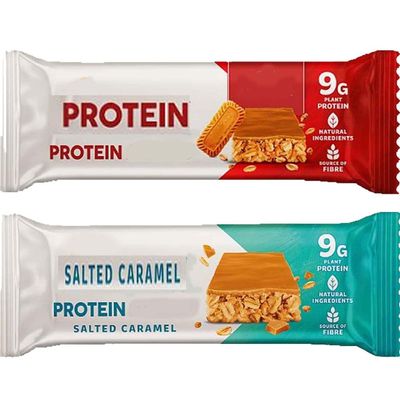 Salted Caramel Protein Crispies 50g High Protein Crunchy Snack Caramelised Biscuit Topping Sweet Healthy Protein Snack for Fitness & Everyday Use (8 x Bar, Mixed)