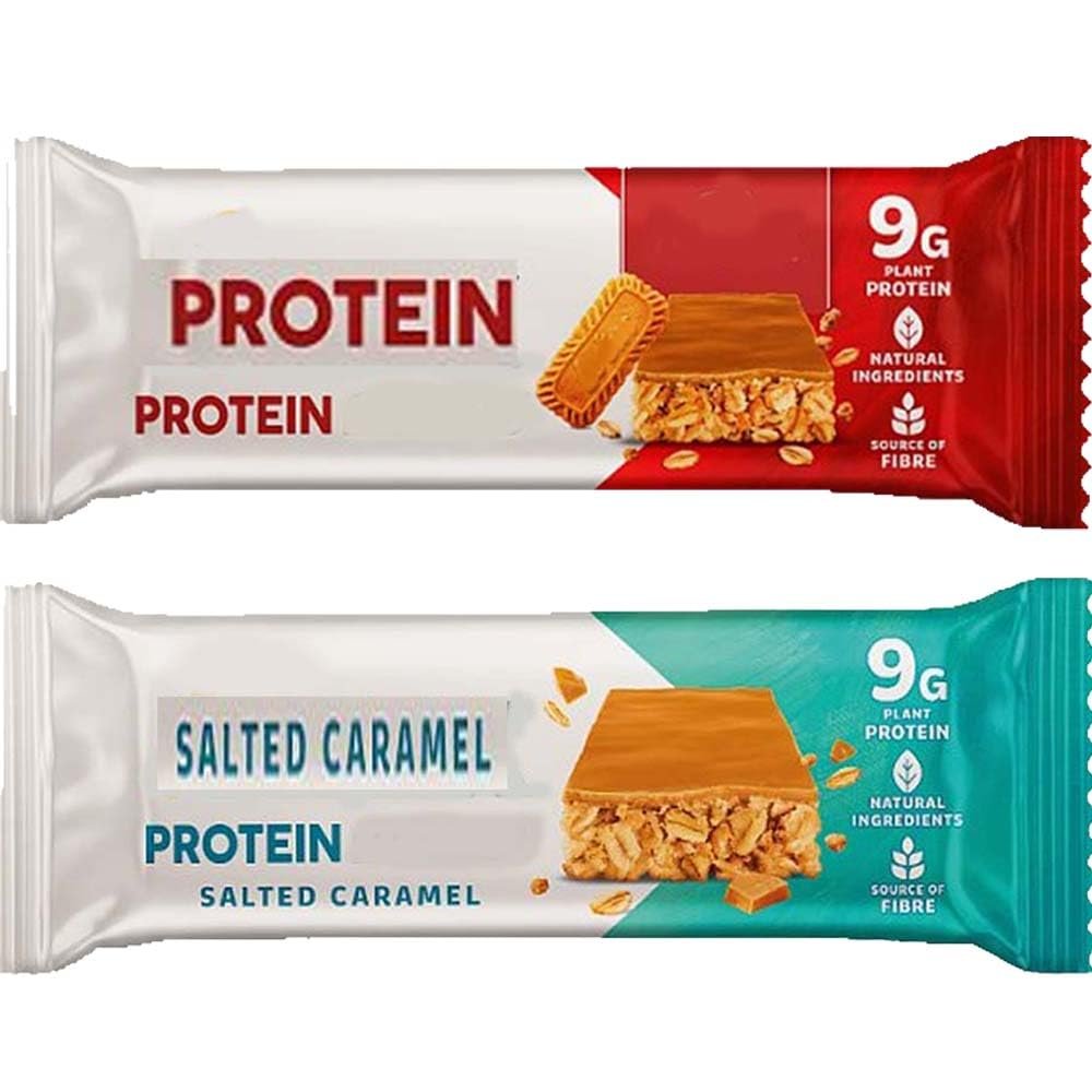 Salted Caramel Protein Crispies 50g High Protein Crunchy Snack Caramelised Biscuit Topping Sweet Healthy Protein Snack for Fitness & Everyday Use (8 x Bar, Mixed)