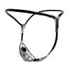 Chastity Belt Stainless Steel Male Chastity Belts Steel for Men Male Sissy for Men Timer Padlock Sissy Panties Band Band Device Anti-Off Detachable and Adjustable,black-90-110cm view 2