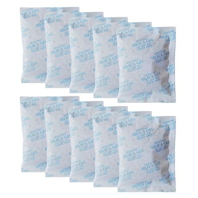 Uonlytech 100pcs 10g Silica Gel Desiccant Packs for Moisture Absorbers, Nonwoven Fabric Anti Humidity Beads with Corrosion Prevention, for Drawer and Wardrobe Storage
