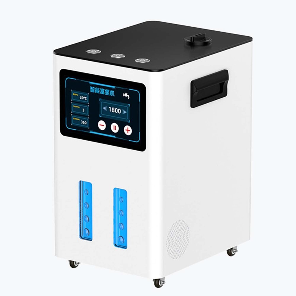 Hydrogen Inhalation Machine, H2 Generator, Flow Adjustable Via Three Ports, 99.99% High Purity, SPE/Pem Water Ionizer, 3L Water Tank, with High Resolution Digital Touchscreen, for Home(1500ml)