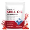 Antarctic Krill Oil Omega 3 2000mg Softgels, with Extra Strength EPA & DHA, Natural Phospholipids & Astaxanthin, Powerful Antioxidant for Brain/Heart/Eye Health, No Fishy Aftertaste | 120 Pcs view 1