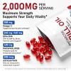 Antarctic Krill Oil Omega 3 2000mg Softgels, with Extra Strength EPA & DHA, Natural Phospholipids & Astaxanthin, Powerful Antioxidant for Brain/Heart/Eye Health, No Fishy Aftertaste | 120 Pcs view 2