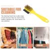 VILLCASE Yellow Handle Nubuck Cleaning Brush for Shoes and Clothes Soft Scrubbing Brush with Three-sided Design Compact Portable for Suede and Delicate Fabrics view 3