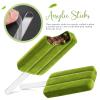 PERSELOSO Acrylic Ice Cream Sticks Can be Stored in Freezer Sticks with Comfortable Grip 30 Pcs Suitable for Crafting and Food Use for Homemade Ice Cream Making view 3
