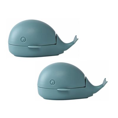 SECFOU Laundry Cleaning Brush Whale Shaped Made of Sturdy Pp+pe Material 2pcs Compact Shoe Cleaner Brush for Shoes and Clothing for Home and Travel Use